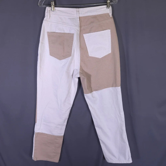 PacSun Two-Tone Paneled High Rise Straight Leg Jeans Button Fly Size 27 - Picture 6 of 10